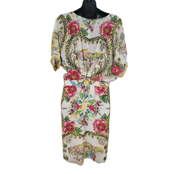 Anthropologie by Collette Dinnigan Floral Scenic Silk Shift Dress Women's Sz 2 - Picture 2 of 9